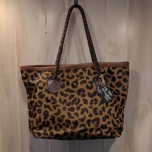 Luxurious Brown Leopard Print Tote Bag
